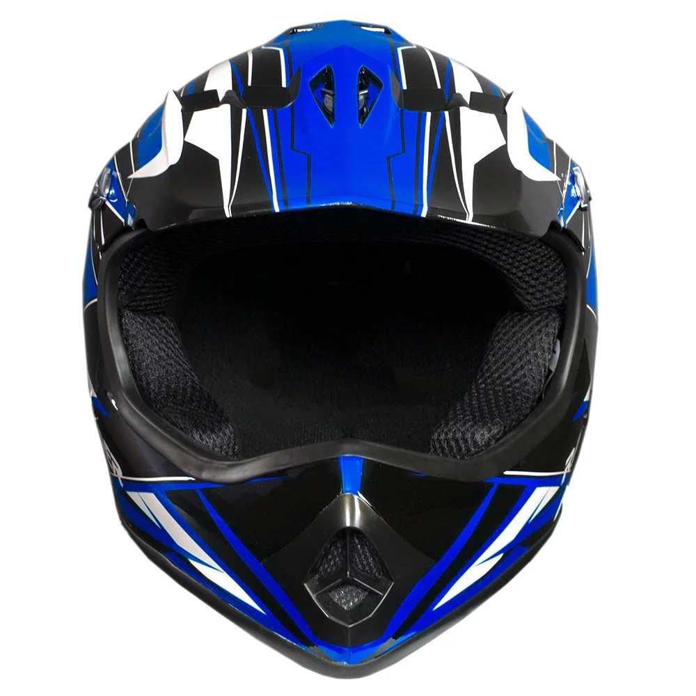 Raider GX3 Motocross ATV Off-Road Youth Helmet DOT Approved - Blue - YM