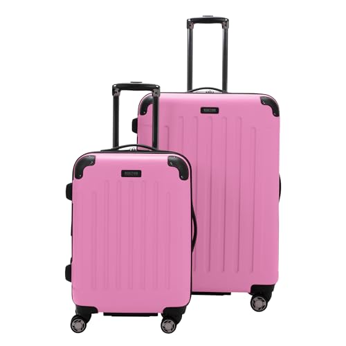 Kenneth Cole REACTION Renegade Luggage Expandable 8-Wheel Spinner Lightweight Hardside Suitcase, Navy Blue, 20-Inch Carry On