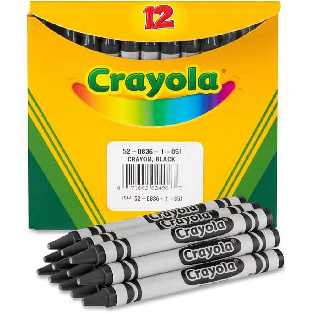 Crayola Bulk Crayons - Black - 12 / Box | Bundle of 5 Boxes