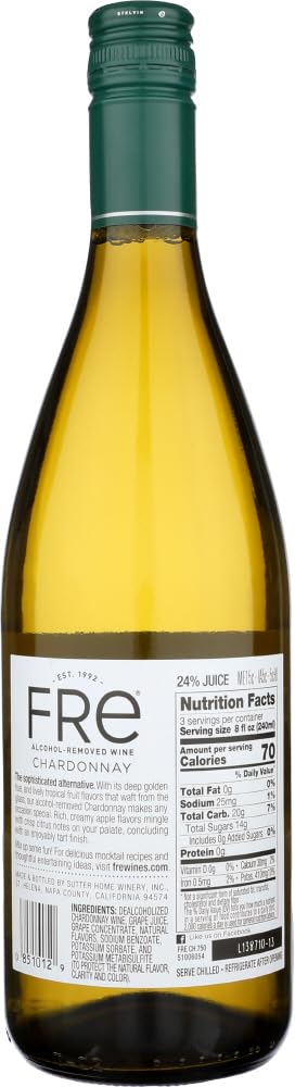 Sutter Home Fre Chardonnay Non-alcoholic Wine 750ml