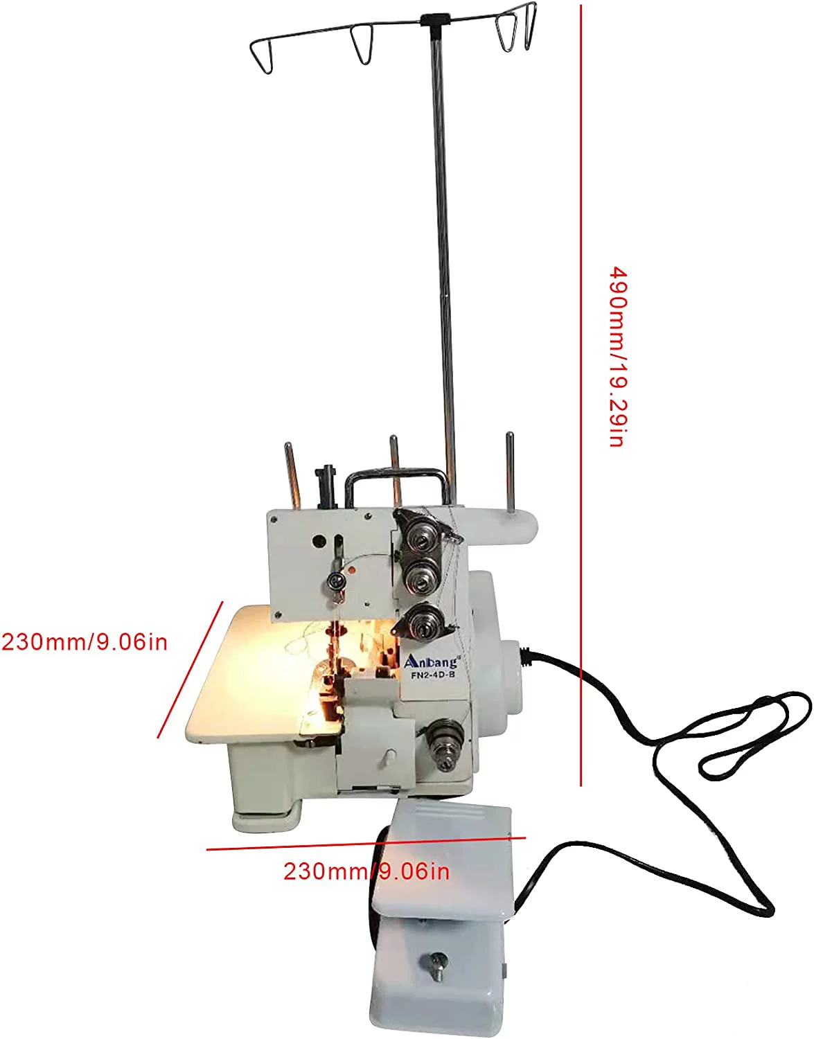 Miumaeov FN2-4D Four-Thread Overlock Serger Household Sewing Machine+Foot Controller