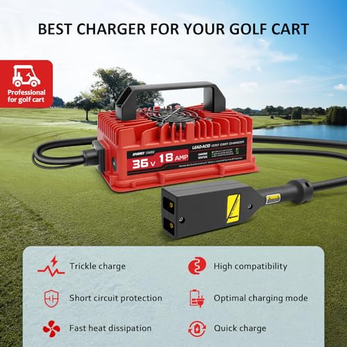 18 AMP 36 Volt Golf Cart Battery Charger for EZGO TXT with D Style Plug