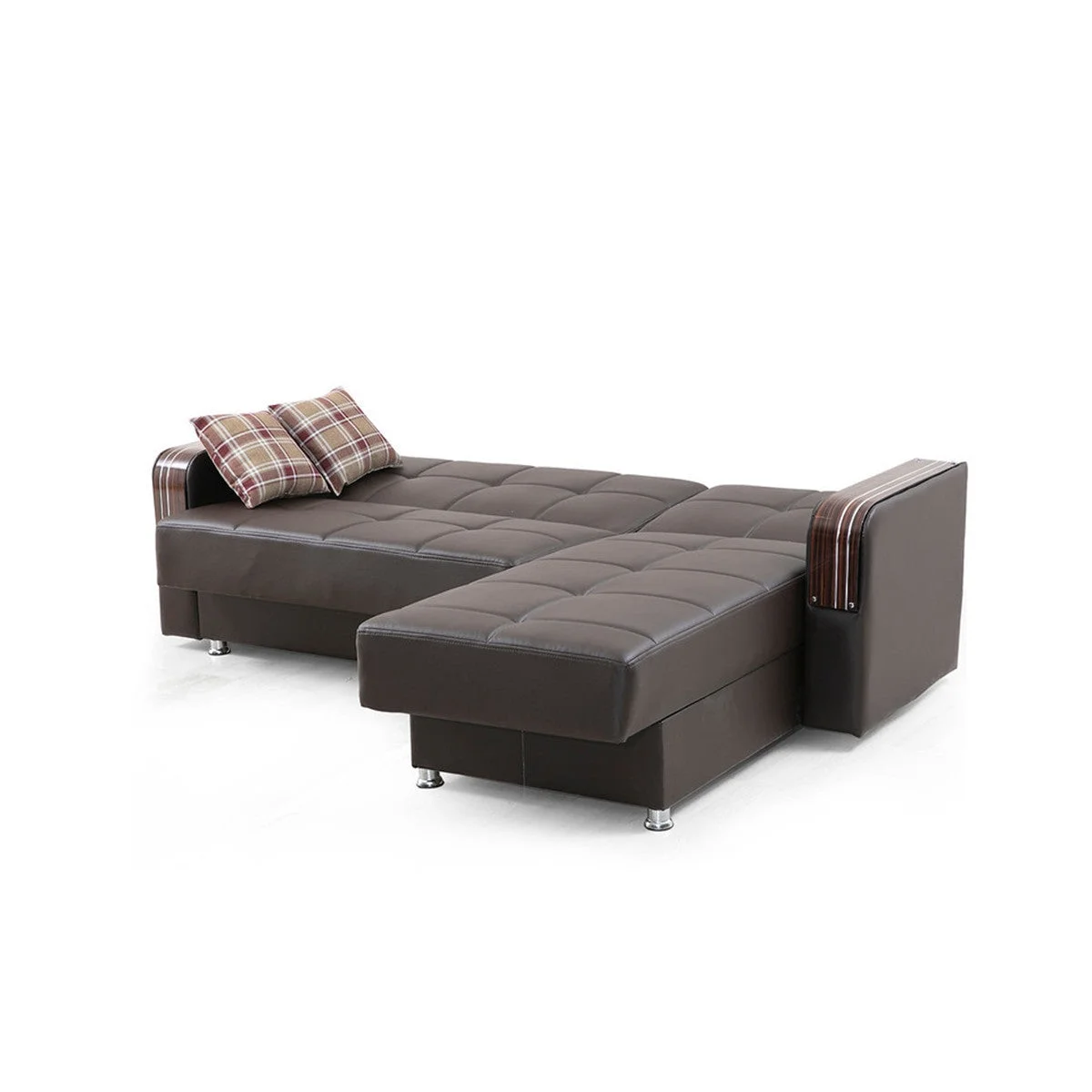 London Brown Reversible Sectional Sofa