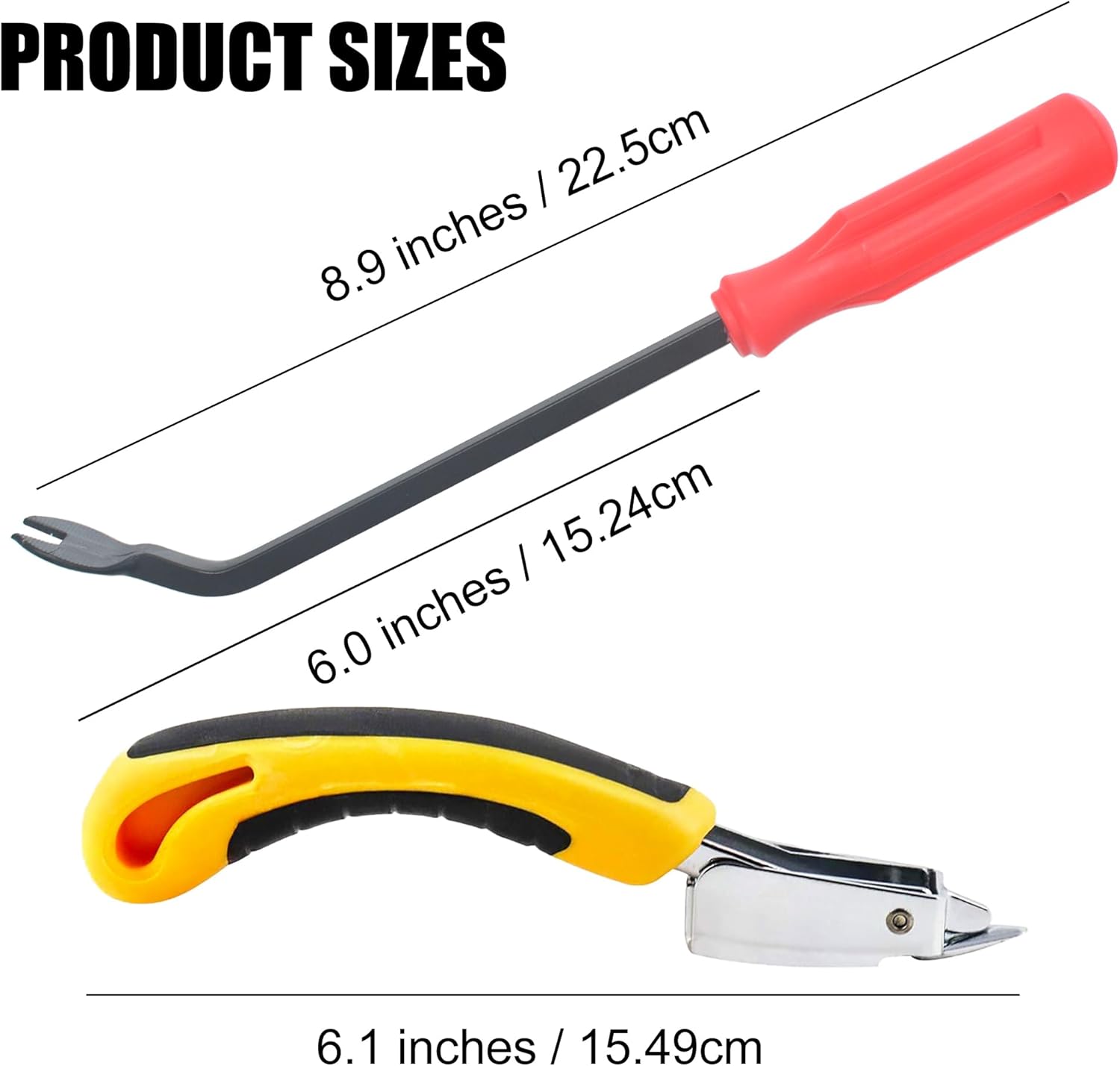 Upholstery Staple Remover, Construction Staple Remover Tool, Heavy Duty Tack Lifter Carpet Remover, Nail Puller for Removing All Kinds of Staples for Furniture, Canvas, Wooden Case, Carton