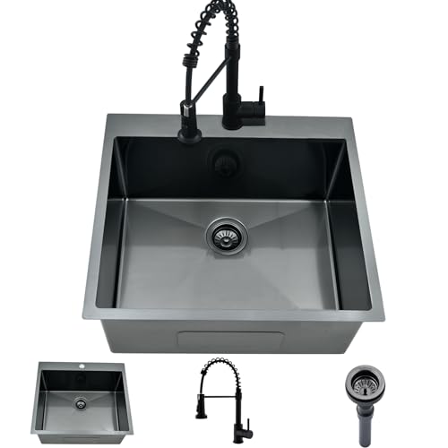 25 Inch Drop In Utility Sink with Faucet, 25