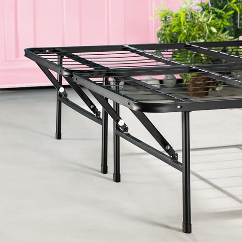 ZINUS Rumi 14in Full Metal Bed Frame, Quick Assembly SmartBase® Mattress Foundation, Heavy Duty Sturdy Steel with No Box Spring Needed, Eco-Friendly Packaging, Black