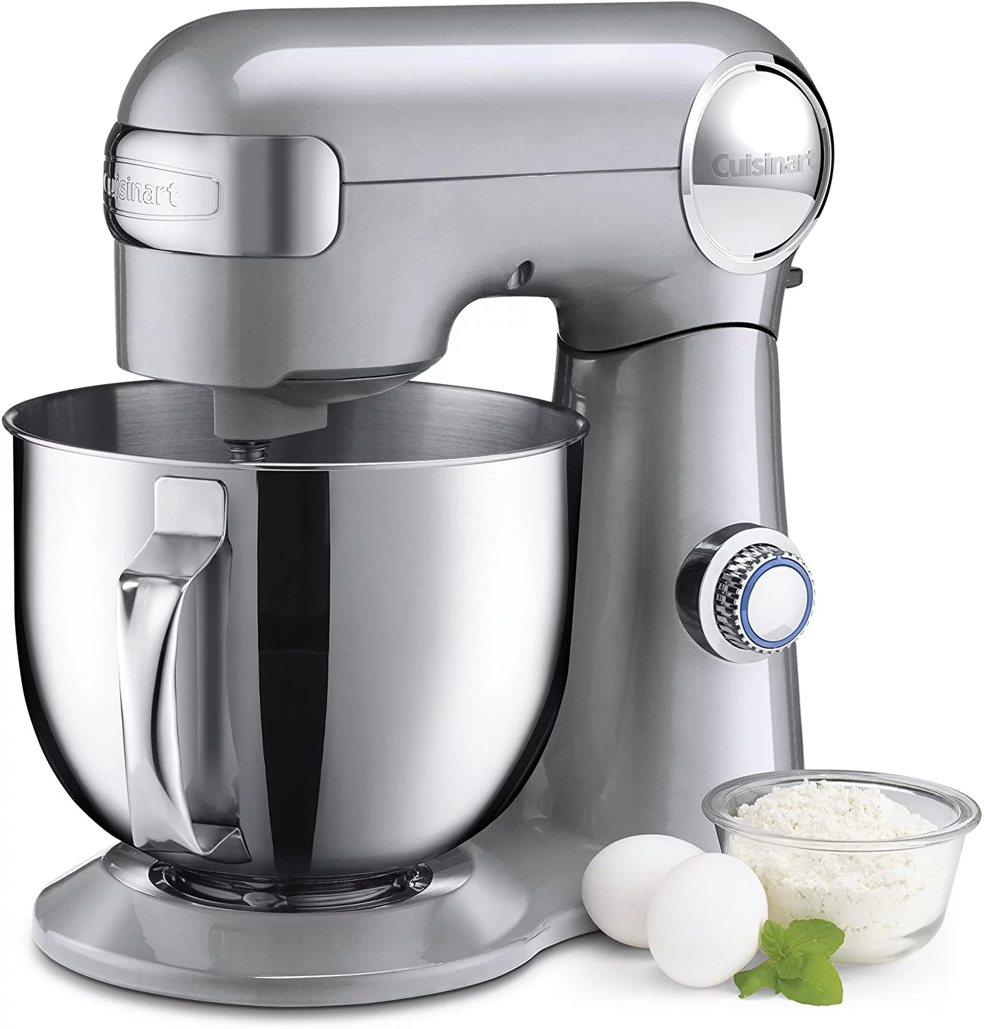 Cuisinart SM50BC 5.5 Quart Stand Mixer Brushed Chrome Silver Lining