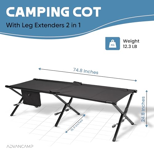 Ultralight Camping Cot for Adults, 120kg Sleeping Support Camping Bed, Easy Setup, Foldable and Portable for Backpacking, Hiking and Travel