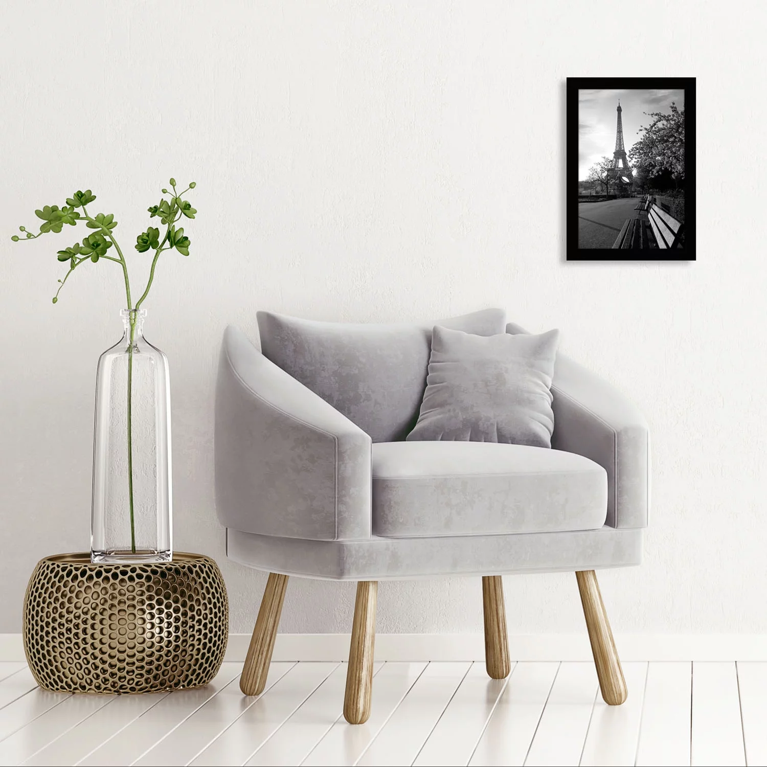 Americanflat 8 x 12 Black Picture Frame - Shatter-Resistant Glass