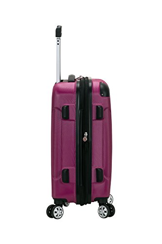 Rockland London Hardside Expandable Luggage with Spinner Wheels, Pink, Carry-On 20-Inch