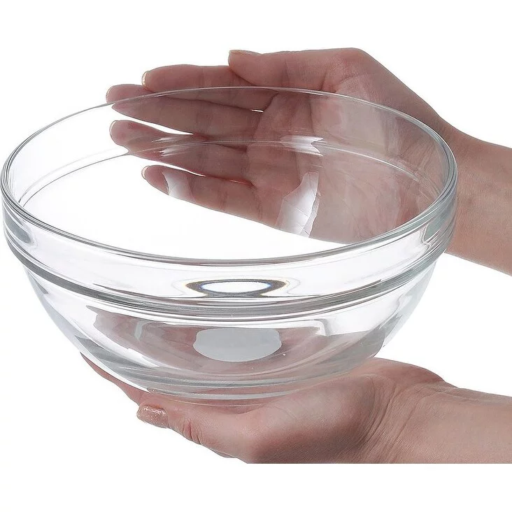 Stackable Glass Bowl 9 Inch Diameter