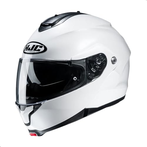 HJC C91 Solid Modular Motorcycle Helmet with HJ-17 Pinlock Shield, DOT Approved(Semi Flat Black, Medium)