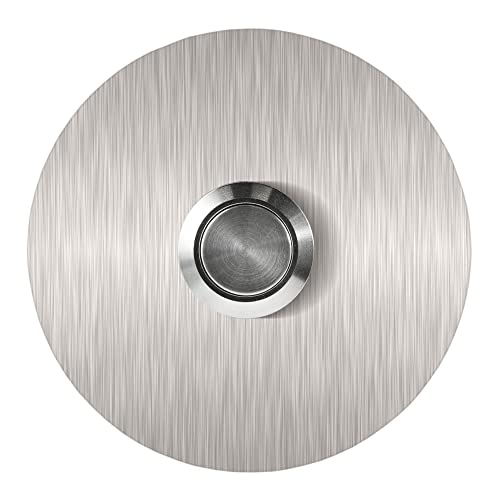 C1 Black Doorbell, C- Series Doorbell Button in Anodized Aluminum 2.36” Round x 5/32” (4mm Thick)