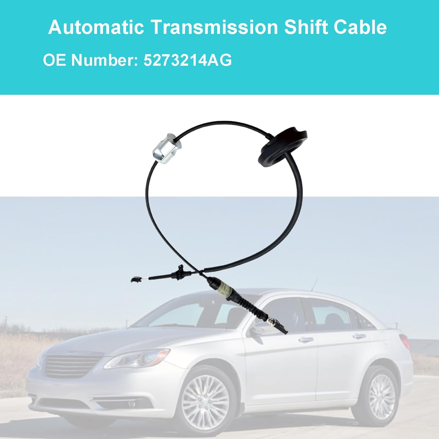 Automatic Transmission Shift Cable/Gearshift Control Lever Selctor Cable for Chrysler 200 2011-2014 for Sebring 2007-2010 for Dodge Avenger 2008-2014 Replaces 5273214AG