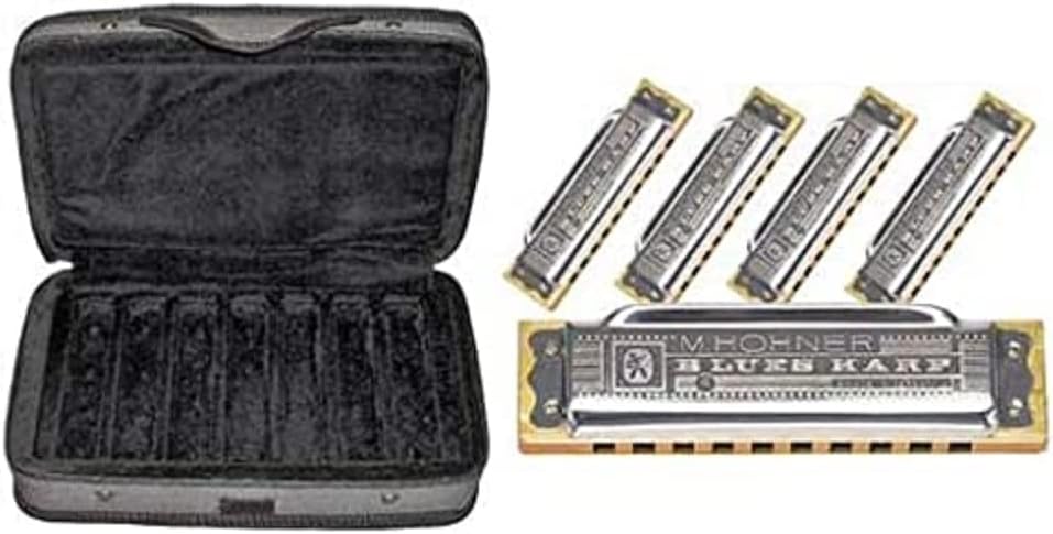 HOHNER Blues 5 Harmonica Set with Case, Stainless steel (COB)