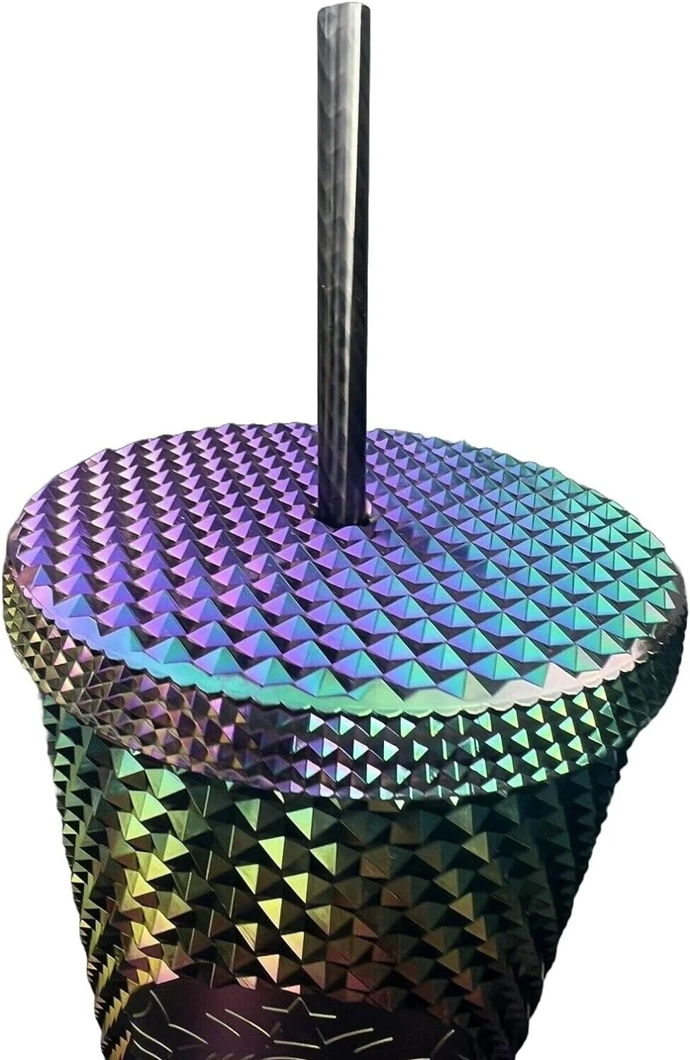 Starbucks Fall 2023 Black Bling Oil Slick Studded 24oz Venti Tumbler Cup