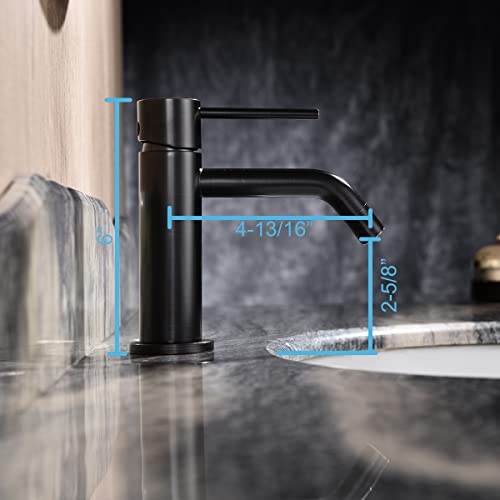 Brushed Gold Vessel Sink Faucet with Pop Up Drain and Supply Lines, Stainless Steel Gold Vanity Faucet Single Hole, JXMMP Single Handle Bathroom Faucet Gold, JXM1001BG