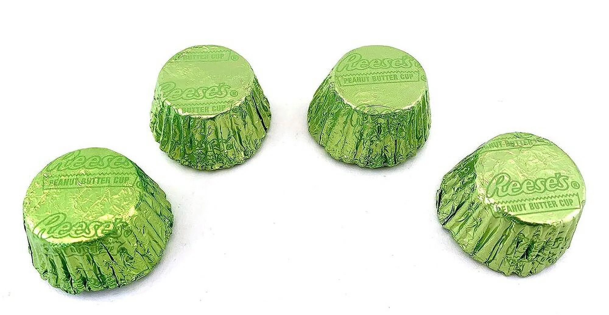 REESES Miniatures Milk Chocolate Peanut Butter Candy Light Green Foil, 2-Pound