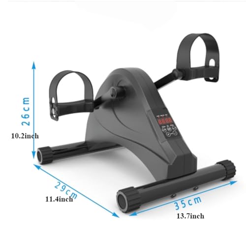 Pedal Exerciser for Seniors, Under Desk Elliptical Machine for Home Office, Household elderly fitness rehabilitation bicycle, Pedal Exerciser for Legs and Arms, Portable Eliptical with Big Display ，fo