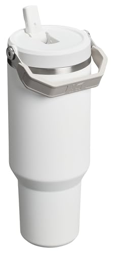 Stanley IceFlow Flip Straw Tumbler with Handle 30 oz | Twist On Lid and Flip Up Straw | Leak Resistant Water Bottle | Insulated Stainless Steel |BPA-Free | Lilac