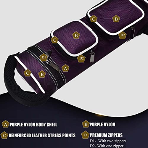 Champion 2X4,3x6 Nylon/Leatherette Billiard Pool Cue Stick Hard Carrying Case 4S2B, 6S3B