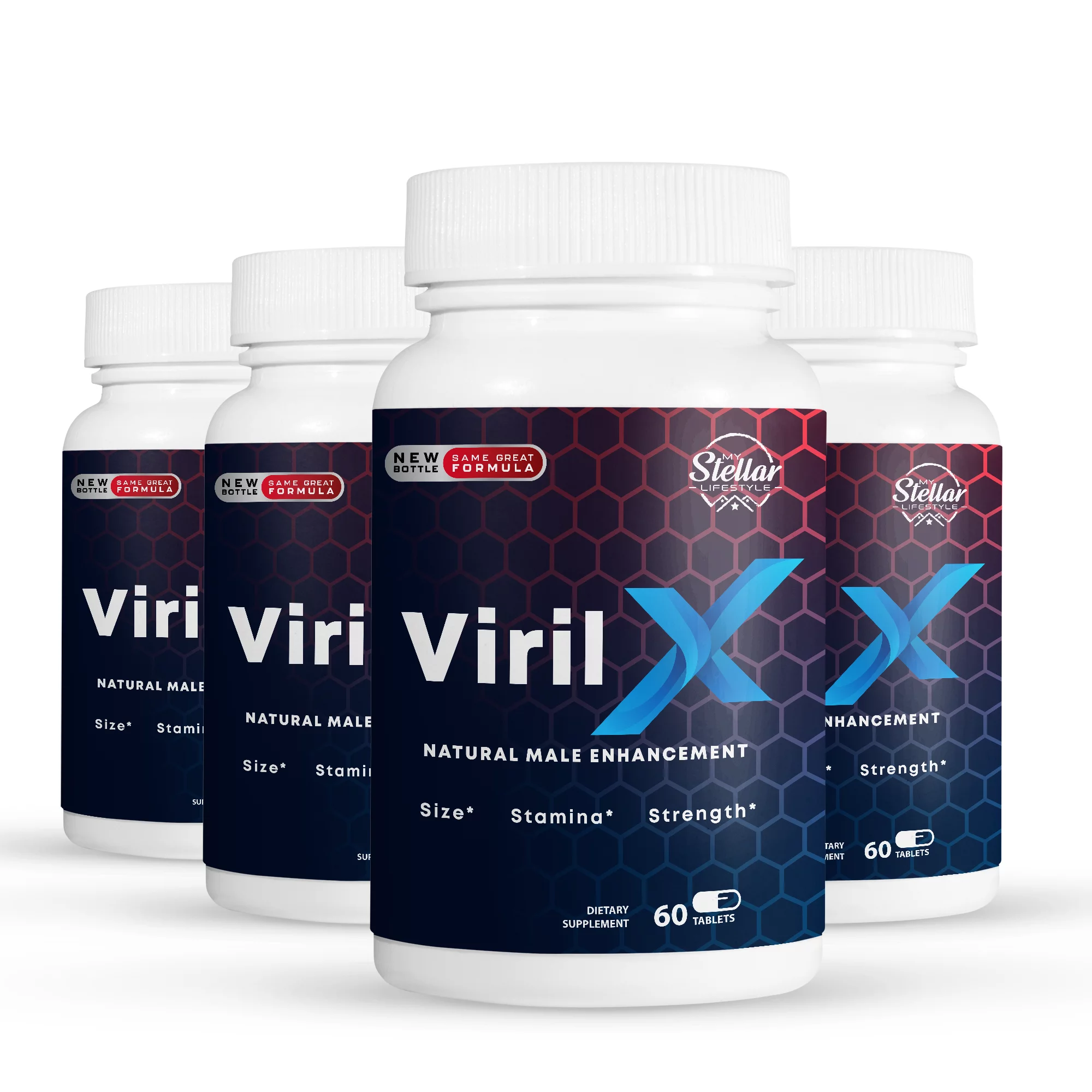 4 Pack Viril X, performance booster for men, increases blood flow & stamina-60 Tablets x4