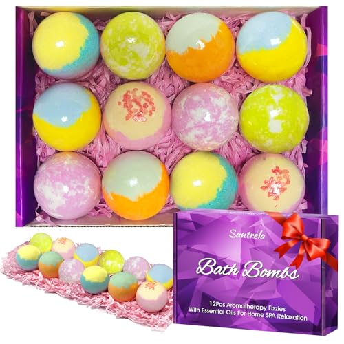 Bath Bombs for Women Gift Set, 20 Organic Bath Bombs with Essential Oil, Handmade SPA Bubble Bath for Relaxing, Gift for Her/Him, Women, Girls, Wife, Mother