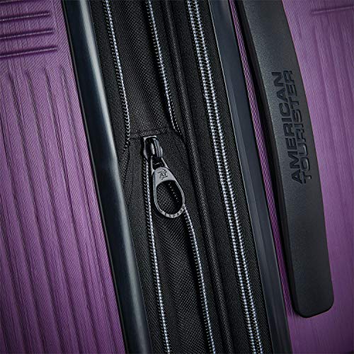 American Tourister Stratum XLT Expandable Hardside Luggage with Spinner Wheels, Jet Black, Carry-On 21-Inch