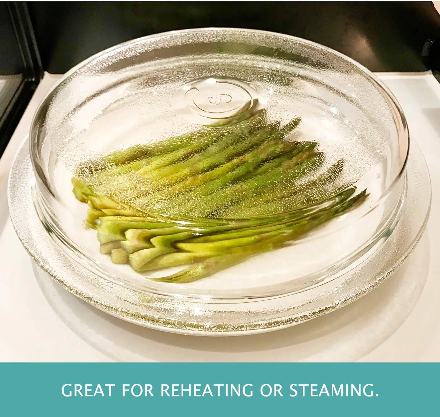 Microwave Glass Vented Plate COVER 'n COOK by Cuchina Safe