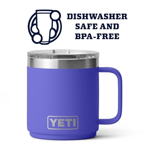 YETI Rambler 10 oz Stackable Mug, Vacuum Insulated, Stainless Steel with MagSlider Lid, Stainless