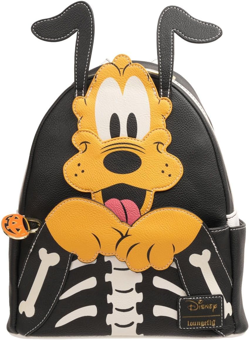 Loungefly Disney Pluto Skellington Glow-in-The-Dark Mini-Backpack - Entertainment Earth Exclusive