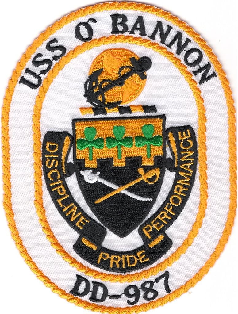 USS O'bannon DD-987 Destroyer Ship Patch