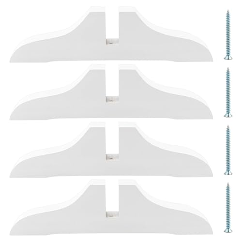 CALIDAKA 4pcs Folding Room Divider Stand,Wooden Room Divider Stand with Screws,Room Divider Screen Holder Feet Partition,Folding Privacy Screen Holder for Hotel Home Office(Color:Wood Color)