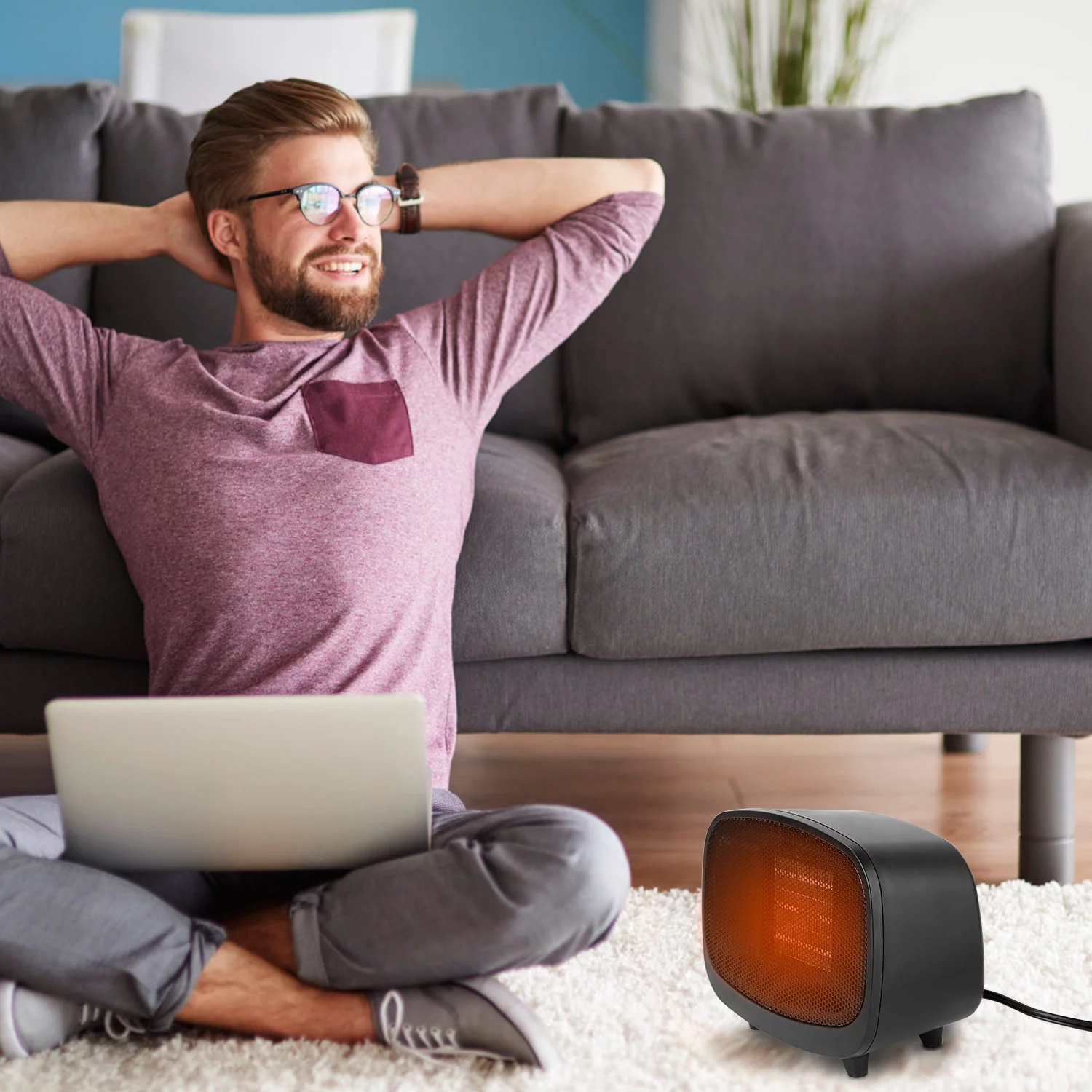 Mini Cute Space Heater, iMountek Heater Fan with Tip-Over and Overheat Protection for Bedroom Home Office