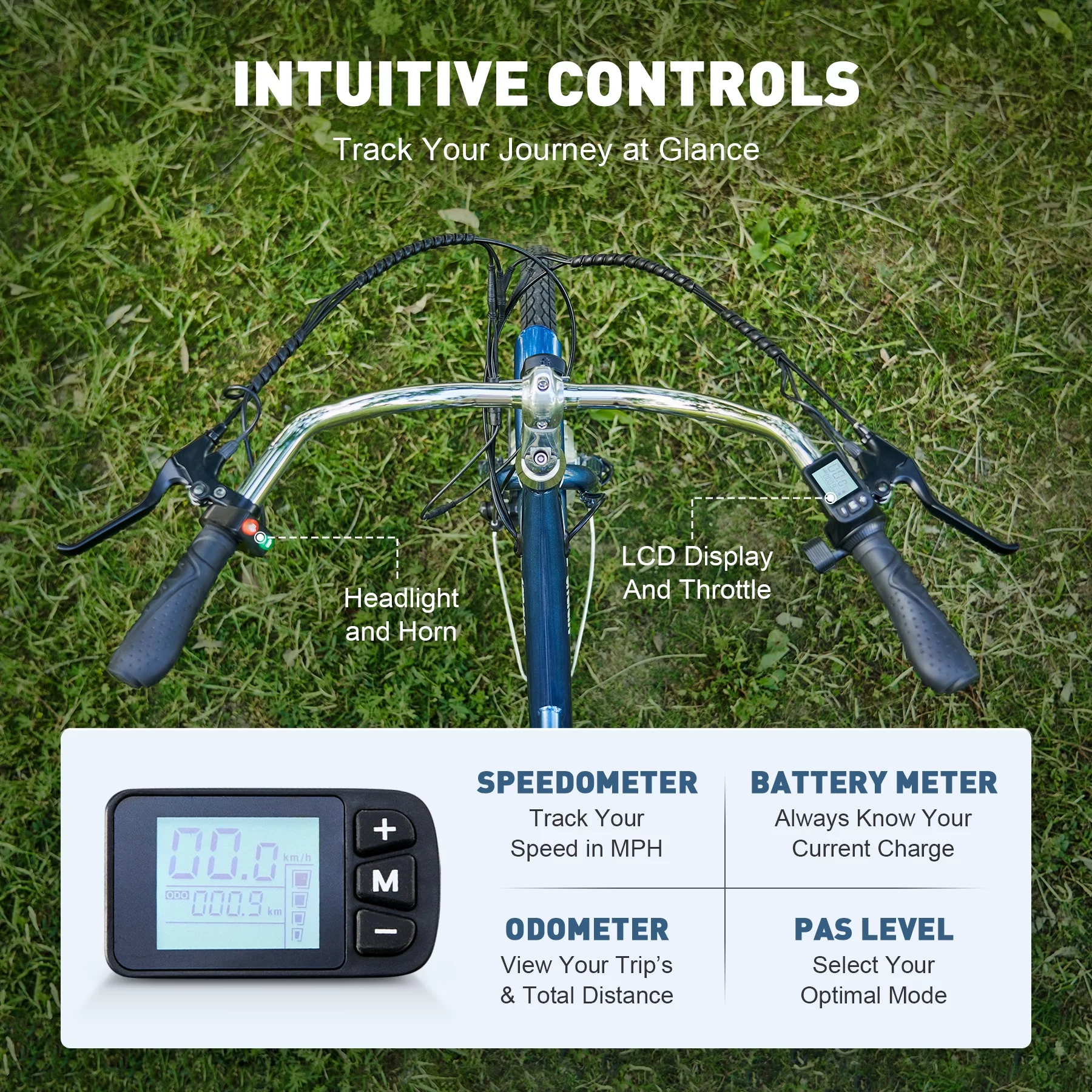 VIRIBUS 24 Inch Adult Trike 350W Dual Chain Electric Tricycle 36V 10Ah Navy