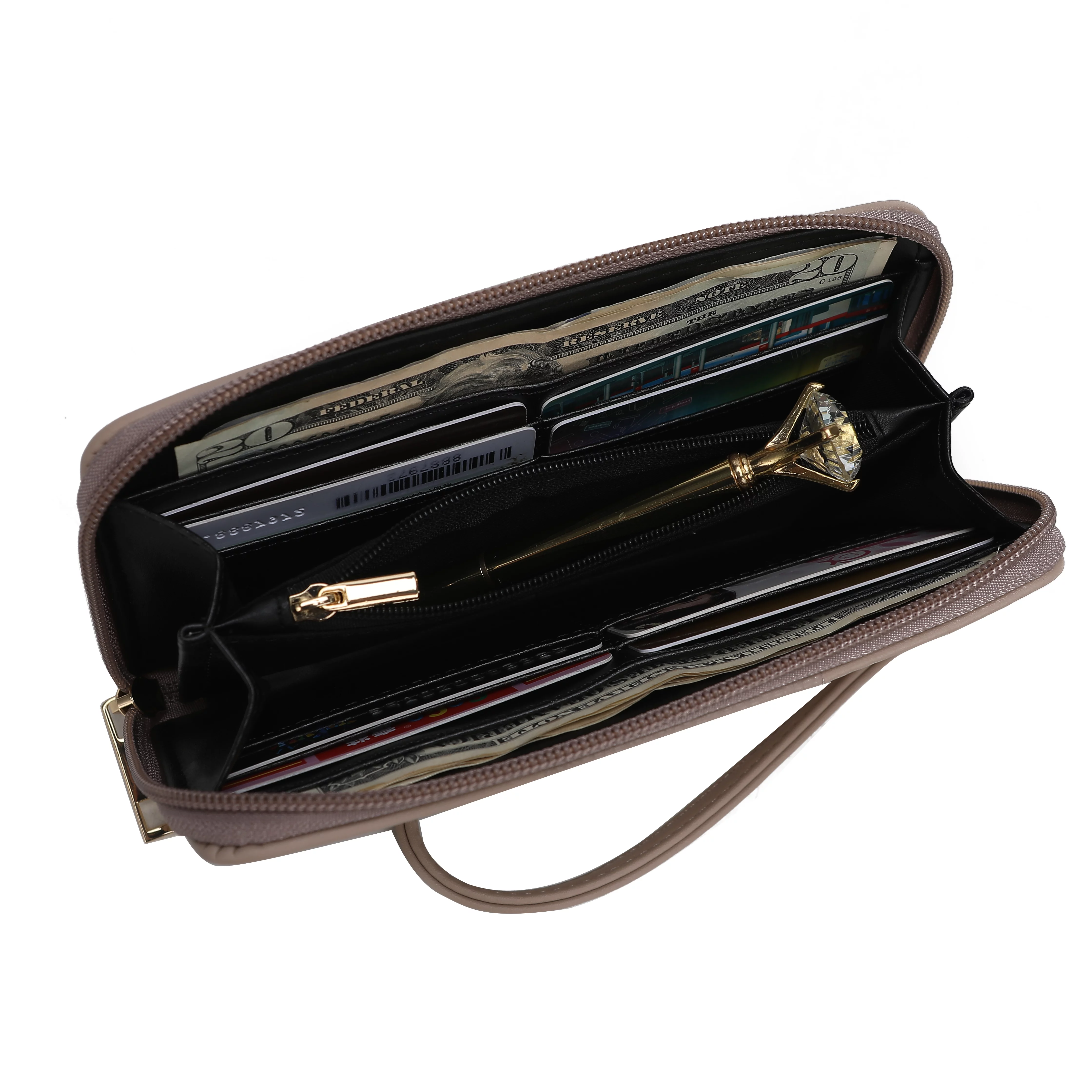 Prisha Vegan Leather Womens Tote Bag with Wallet - 2 pieces by Mia K