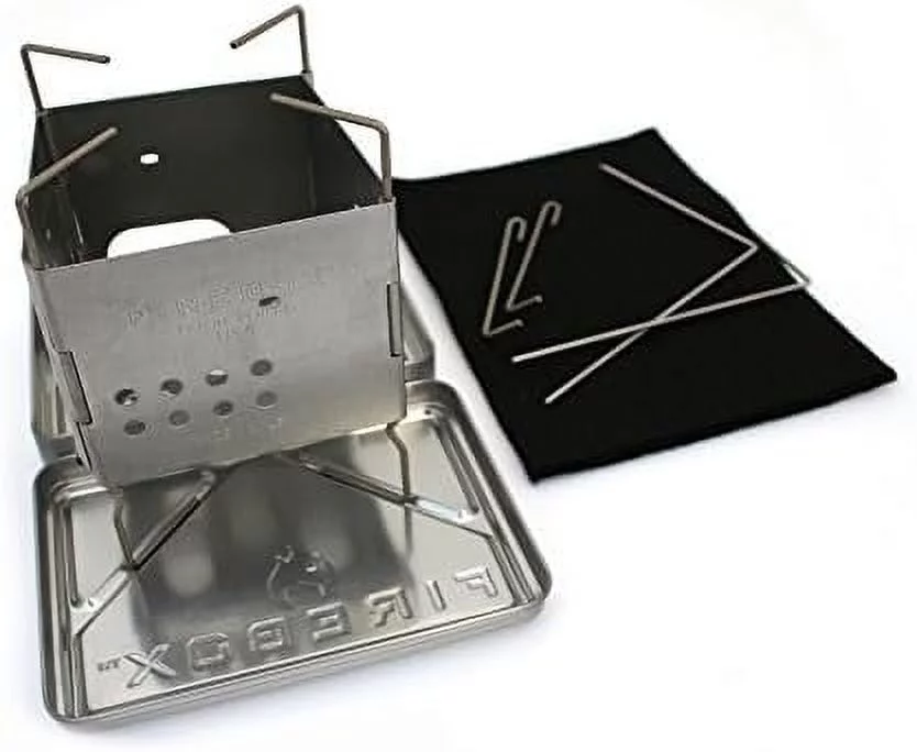 Stainless Steel Nano Stove G2 + X-Case Kit - Wood Burning/Multi Fuel - Folding Camp/Bushcraft