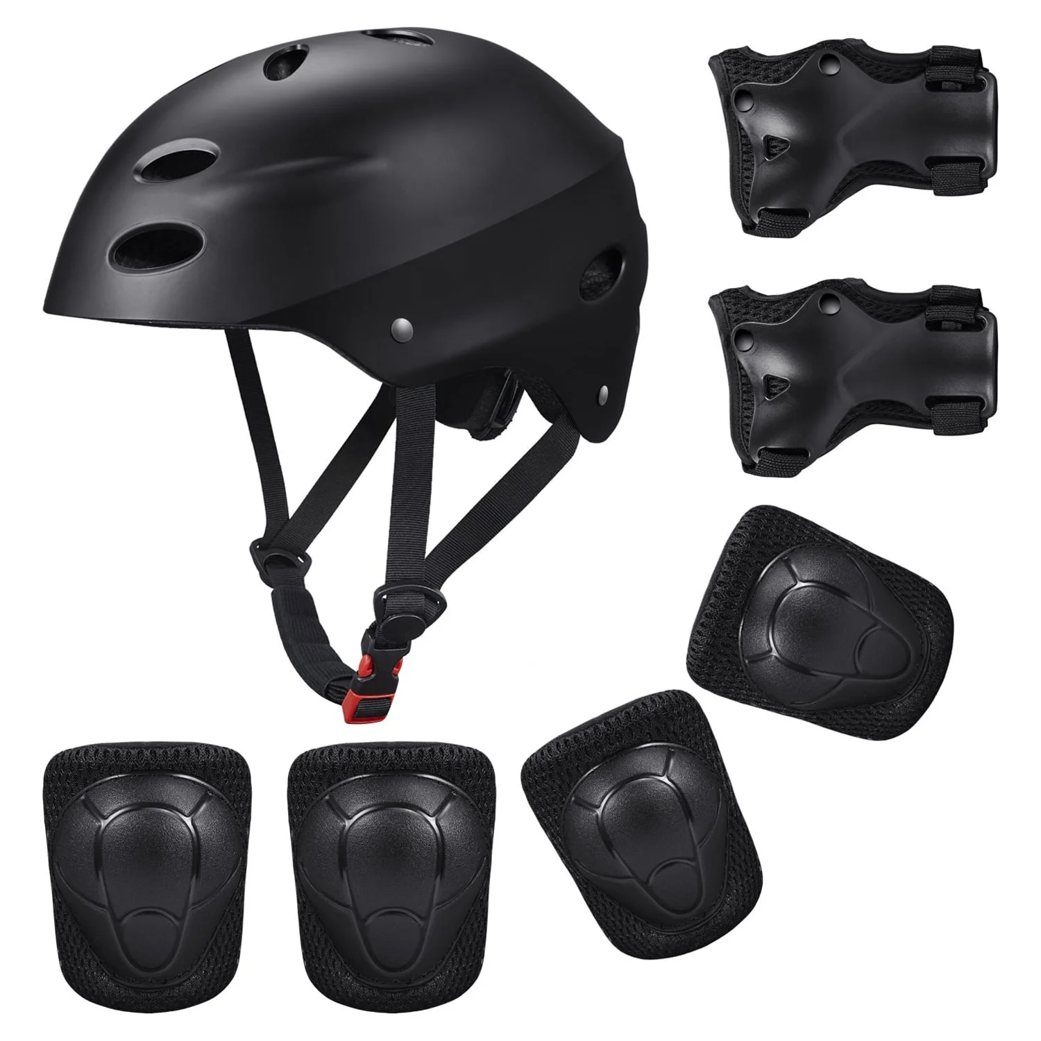 SKL Helmets for Kids Combo Set, Bikes Protection Equipment 3-8 Years Old ,Black