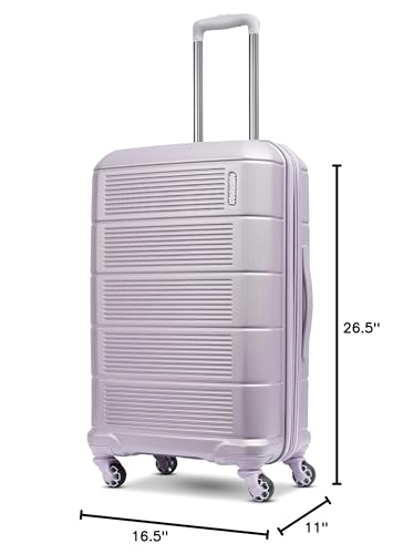 American Tourister Stratum 2.0 Expandable Hardside Luggage with Spinner Wheels, Purple Haze, Carry-on