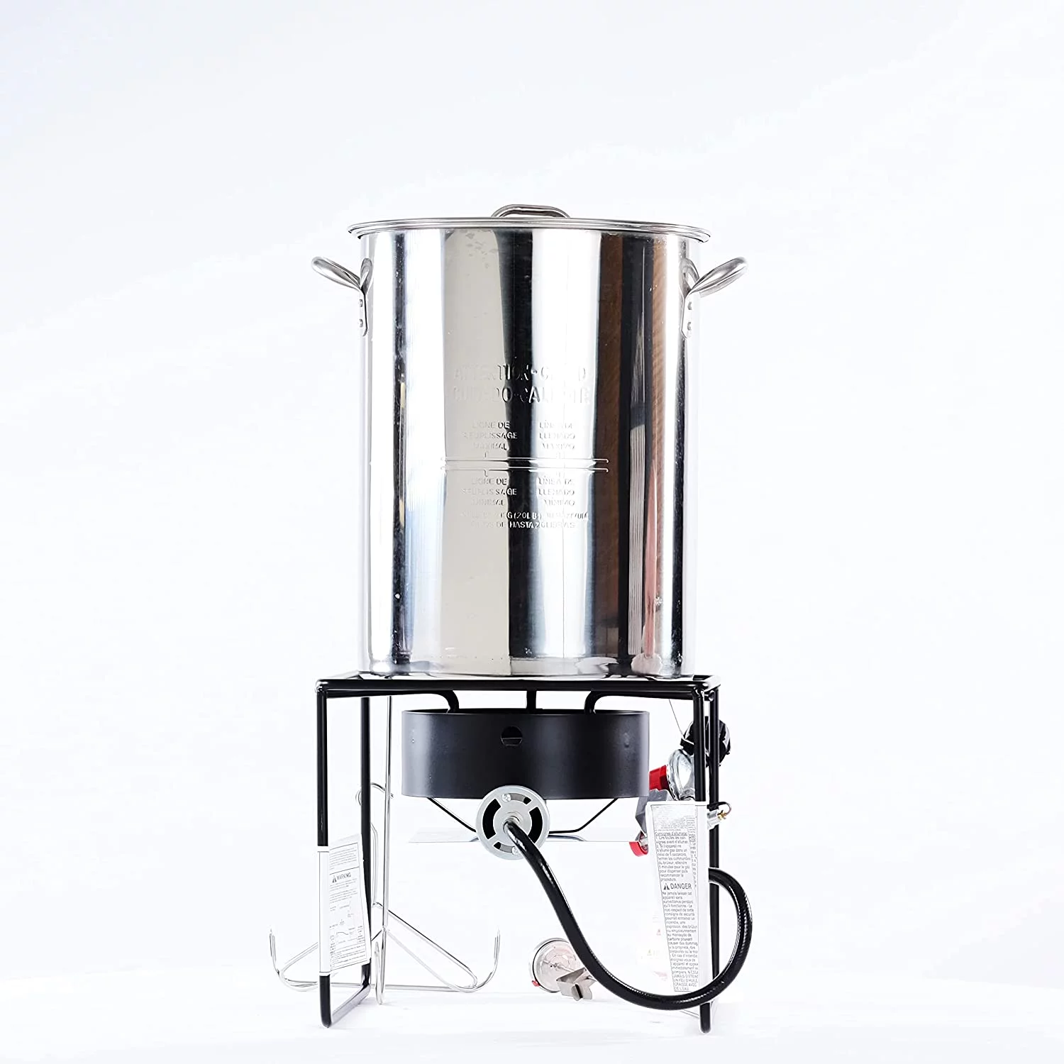 12 in. Welded Square Turkey Fryer Package with Stainless Steel Turkey Pot
