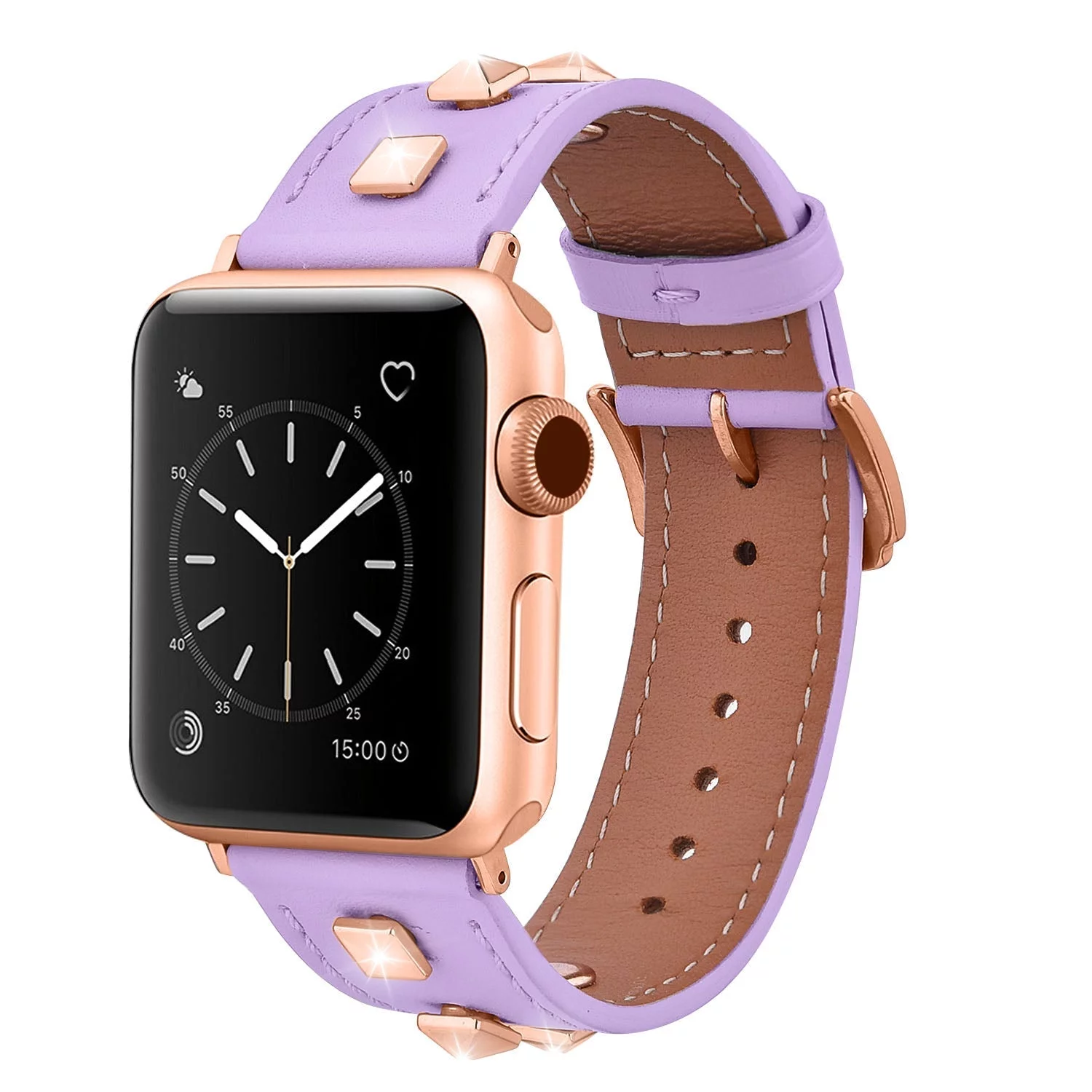 Worryfree Gadgets Leather Dress Watch Band Compatible with iWatch Sizes 38/40/41mm and 42/44/45/49mm- 4Pack Assorted Colors