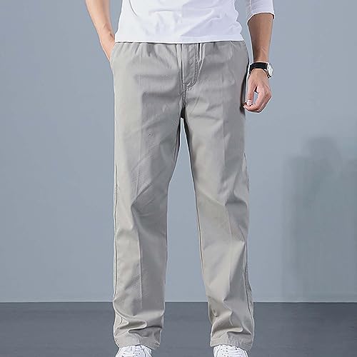 Men's Drawstring Waist Cargo Pants Sweatpants Men Zipper Pockets Tactical Clothing for Men Heavyweight Joggers Mens