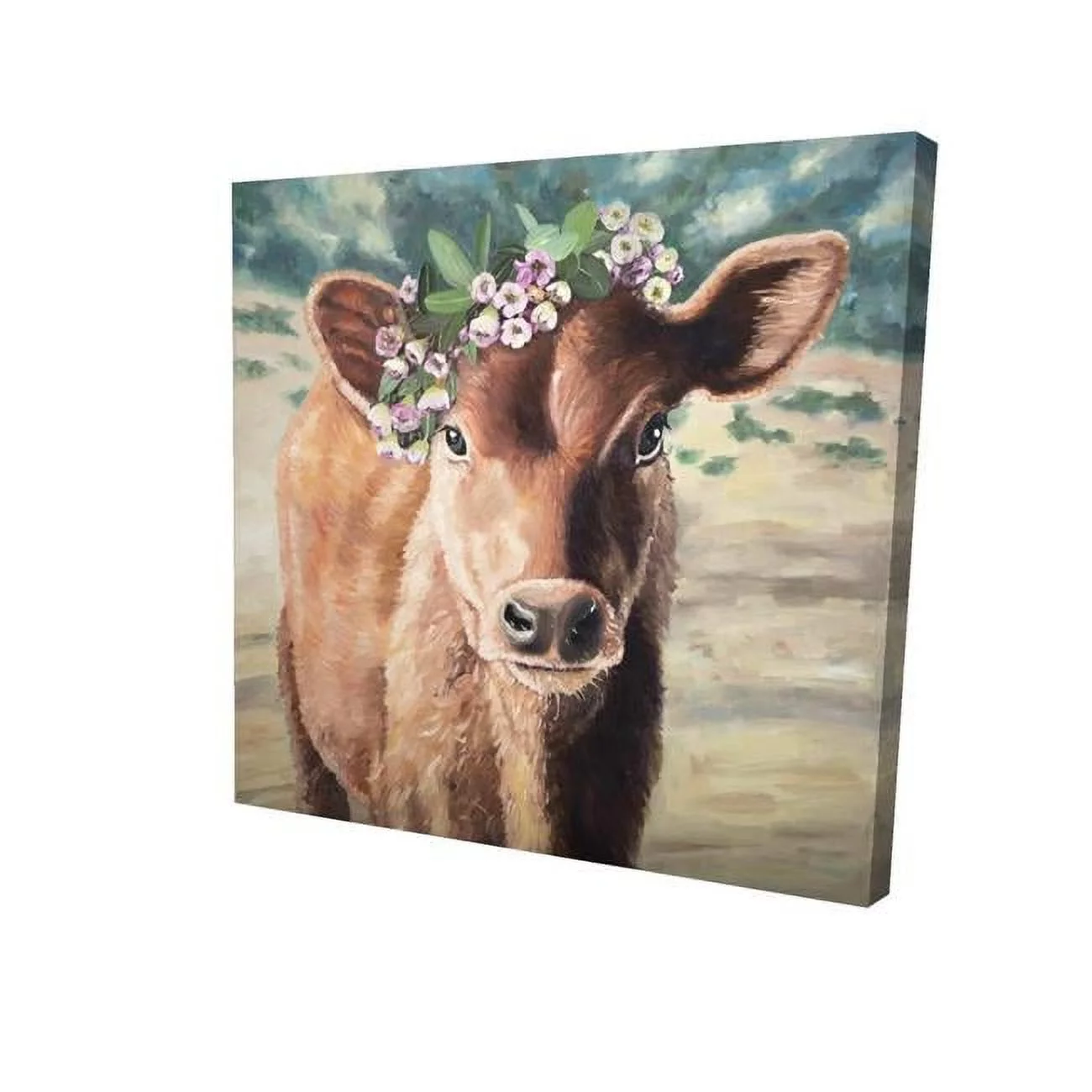 32 x 32 in. Cute Jersey Cow-Print on Canvas