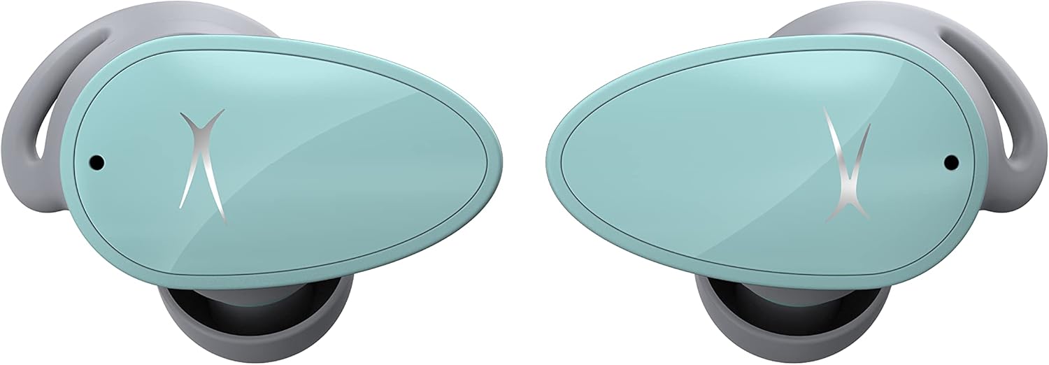 Altec Lansing Noise Cancelling Bluetooth Wireless Earbuds, Mini in Ear Headphones with Microphone, TWS NanoBuds Sweatproof and Water Resistant, 7 Hour Playtime for Sports and Workouts (Charcoal Grey)