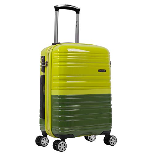 Rockland Melbourne Hardside Expandable Luggage with Spinner Wheels, 2TONENAVY, 2 Piece (20/28)