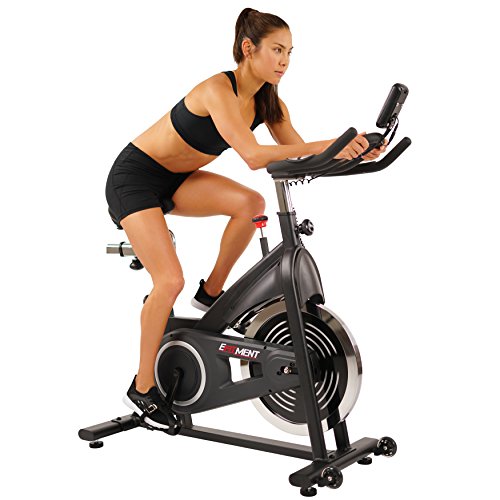 EFITMENT Indoor Cycle Bike, Magnetic Cycling Trainer Exercise with Belt Drive, LCD Monitor and Pulse Monitor