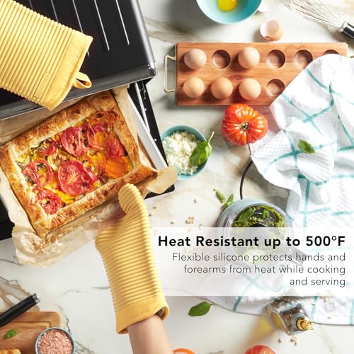 KITCHENAID Ribbed Soft Silicone Oven Mitt 2-Pack Set, 7.5