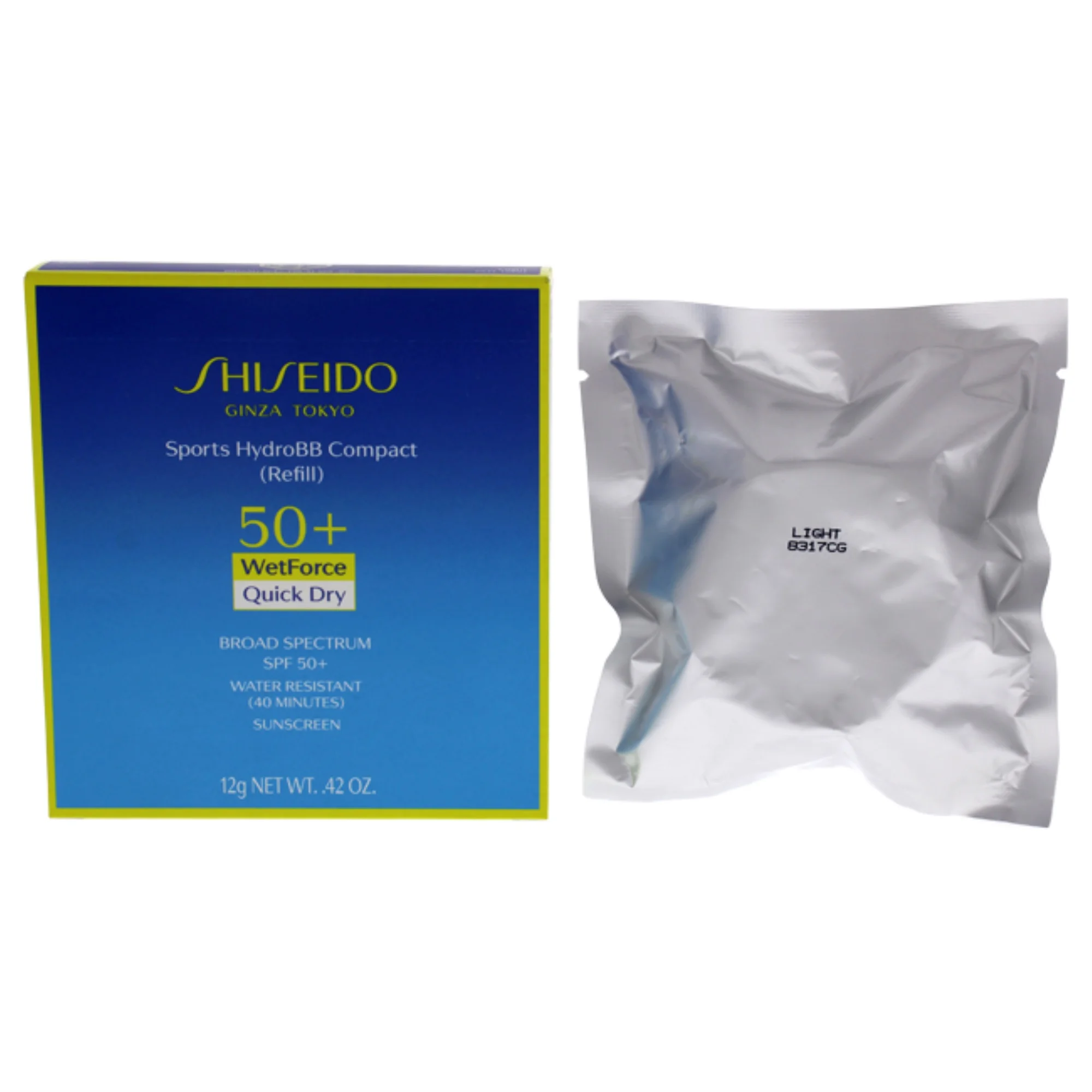 Sports HydroBB Compact Refill SPF 50 - Light by Shiseido for Women - 0.42 oz Powder