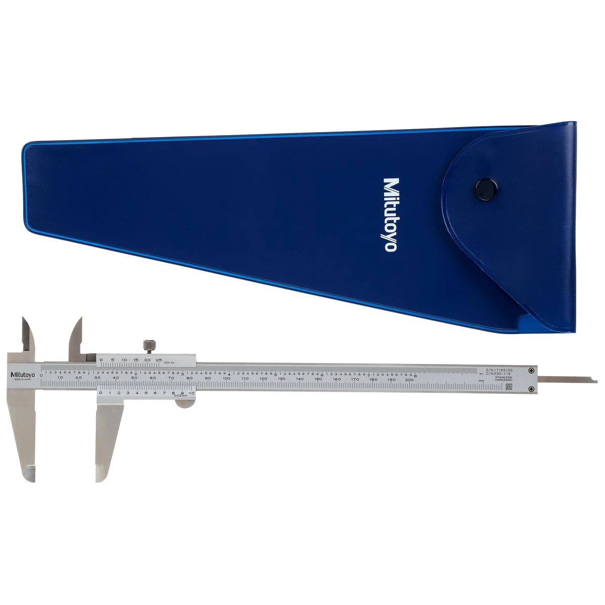 Mitutoyo 530-118 Vernier Caliper,Lock Screw,0-8 in