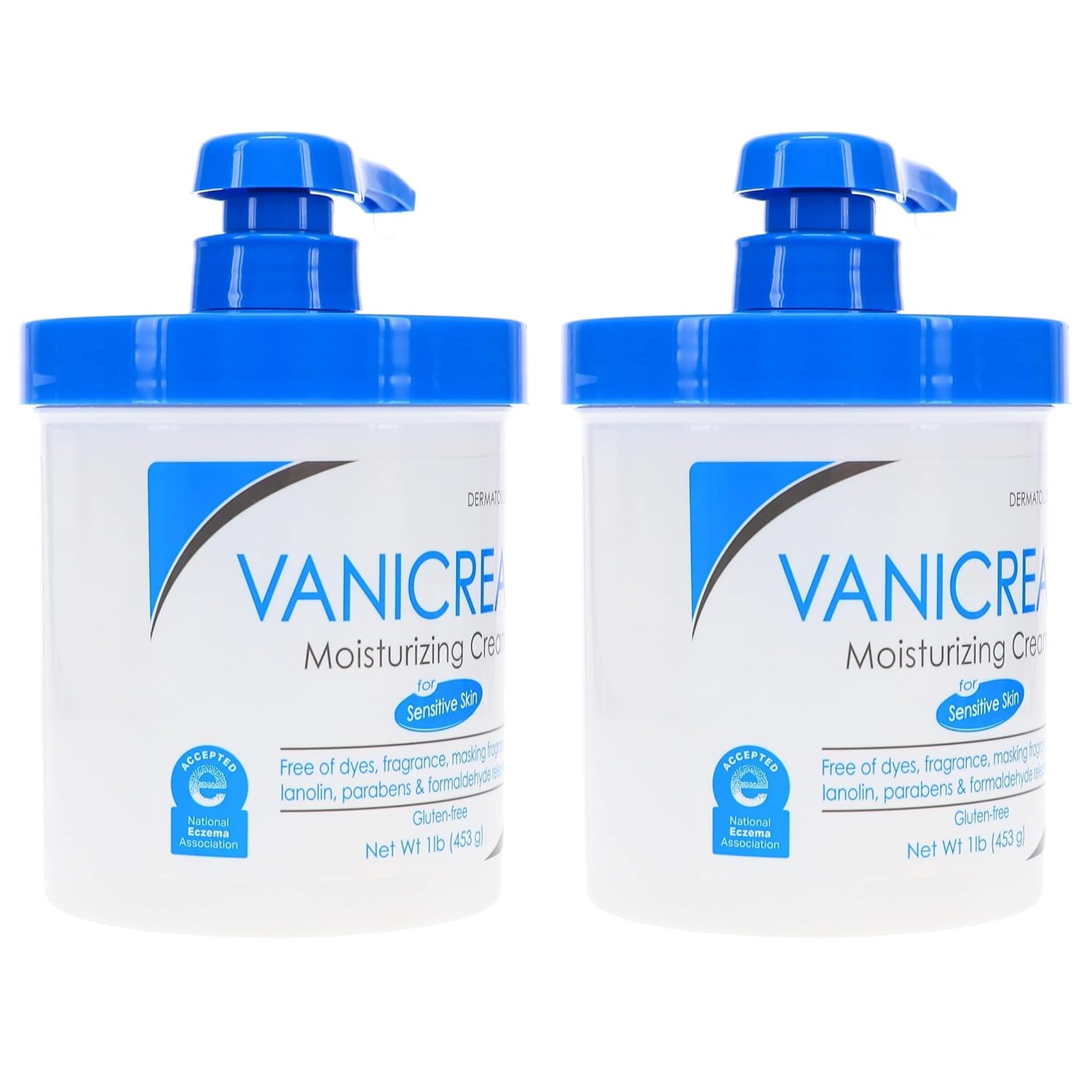 Vanicream Skin Cream With Pump Dispenser 16 oz (Pack of 2)